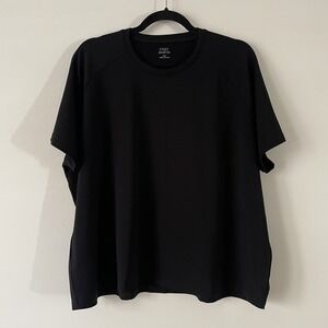 Cozy Earth Short Sleeve Crewneck Shirt Black XXL Stretch Bamboo Knit Travel